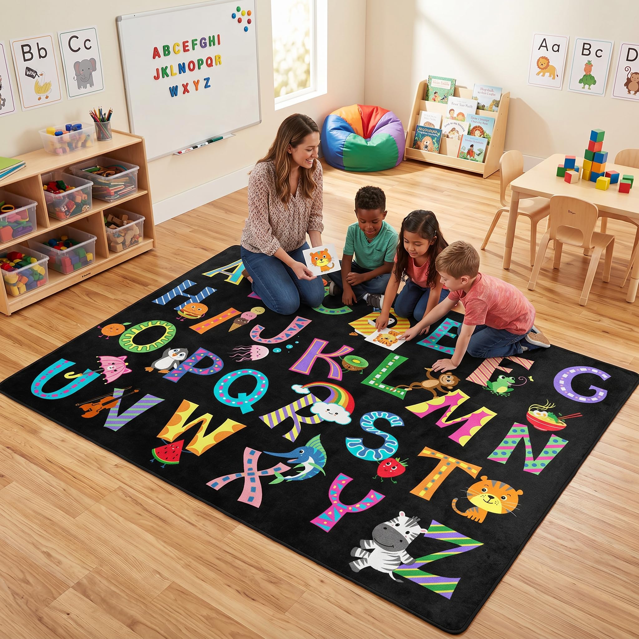 Amazon.com: ABC Alphabet Rug, Classroom Playmat Rugs - 6x9 Ft Kids